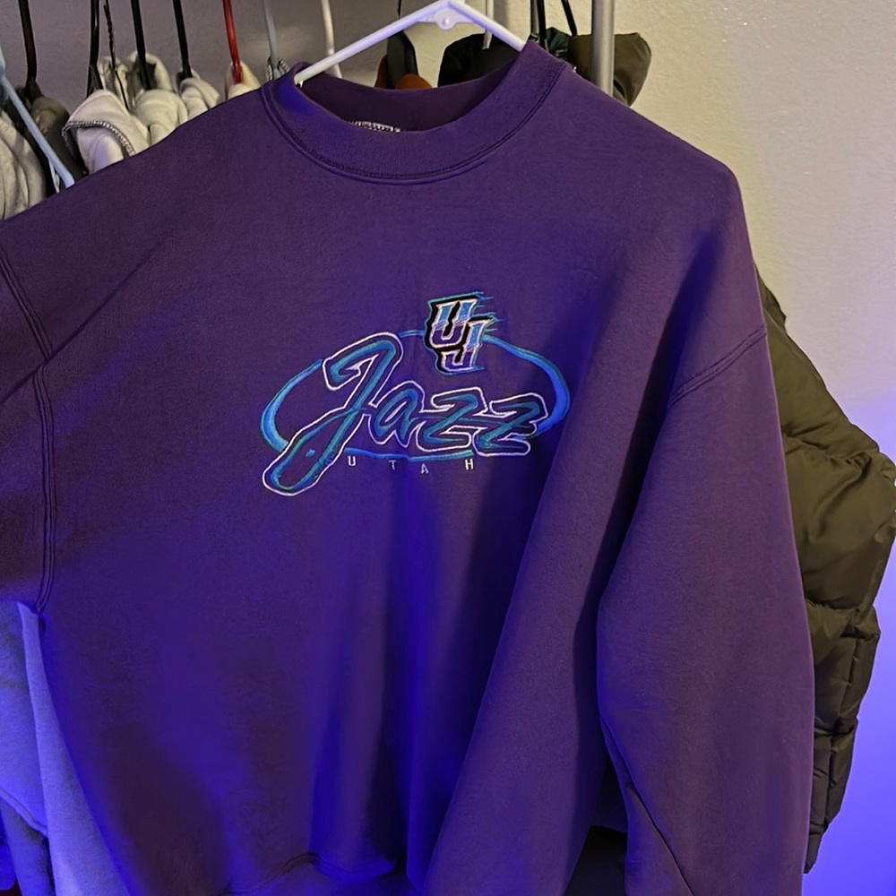 vintage utah jazz crew neck